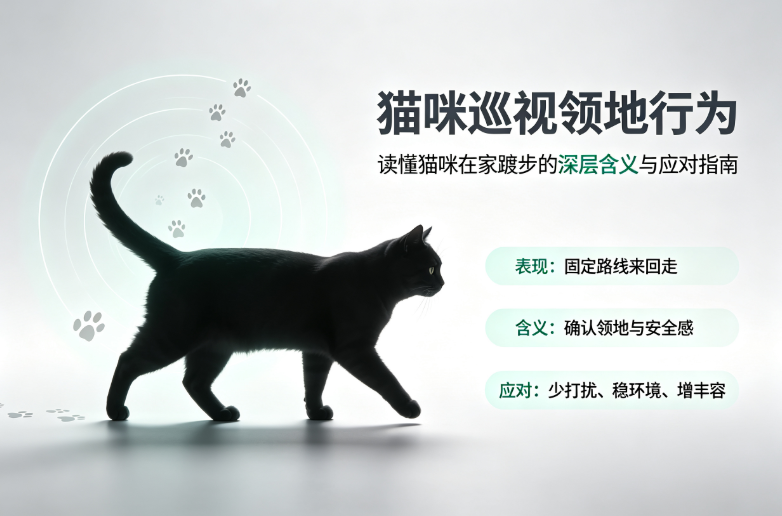 猫咪巡视领地行为养猫攻略：读懂猫咪在家踱步的深层含义与应对指南