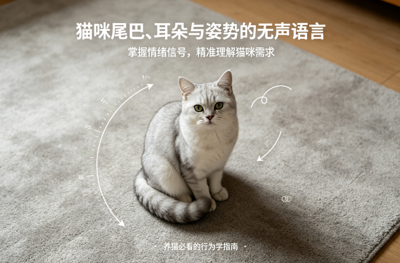 猫咪尾巴、耳朵与姿势的无声语言：掌握猫咪情绪与需求的精准解码方法，养猫必看的猫咪行为学指南！