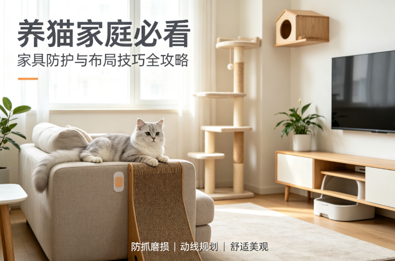 养猫家庭必看！家具防护与布局技巧全攻略，告别猫抓磨损，打造人猫共居的美观舒适空间