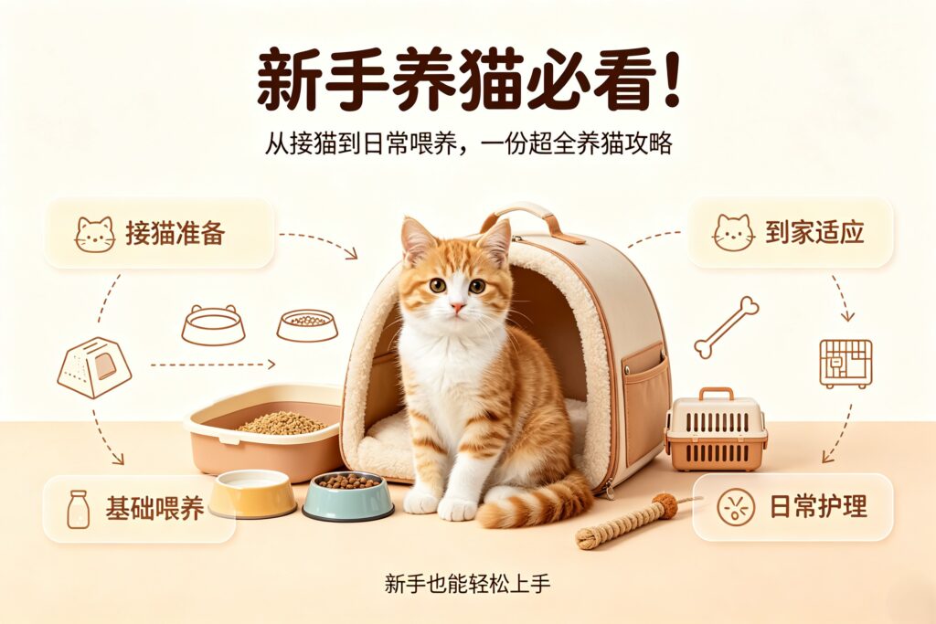 新手养猫必看！从接猫到日常喂养，这份超全养猫攻略请收好🐱✨